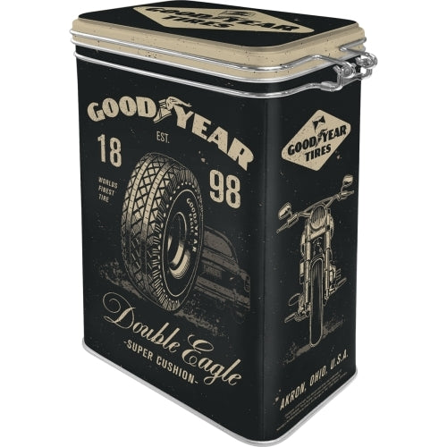 5131116-nostalgic-art-17-5cm-1-3l-clip-top-tin-storage-goodyear-motorcycle