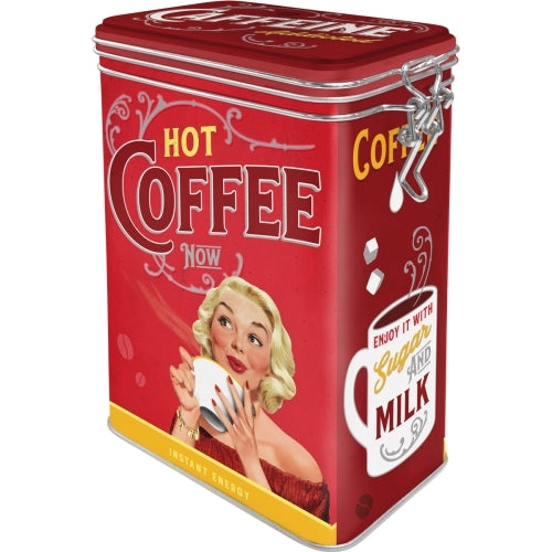 5131126-nostalgic-art-17-5cm-1-3l-clip-top-tin-storage-hot-coffee-now