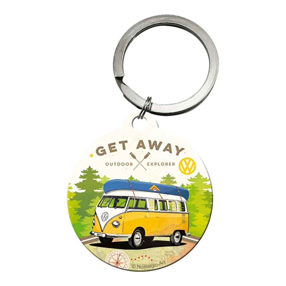 5148027-nostalgic-art-metal-7-5cm-round-keyring-vw-lets-get-away