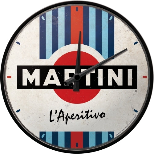 5151205-nostalgic-art-30cm-martini-laperitivo-racing-stripes-round-wall-clock