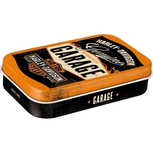 5182105-nostalgic-art-10cm-mint-tin-box-xl-harley-davidson-garage-hard-candy