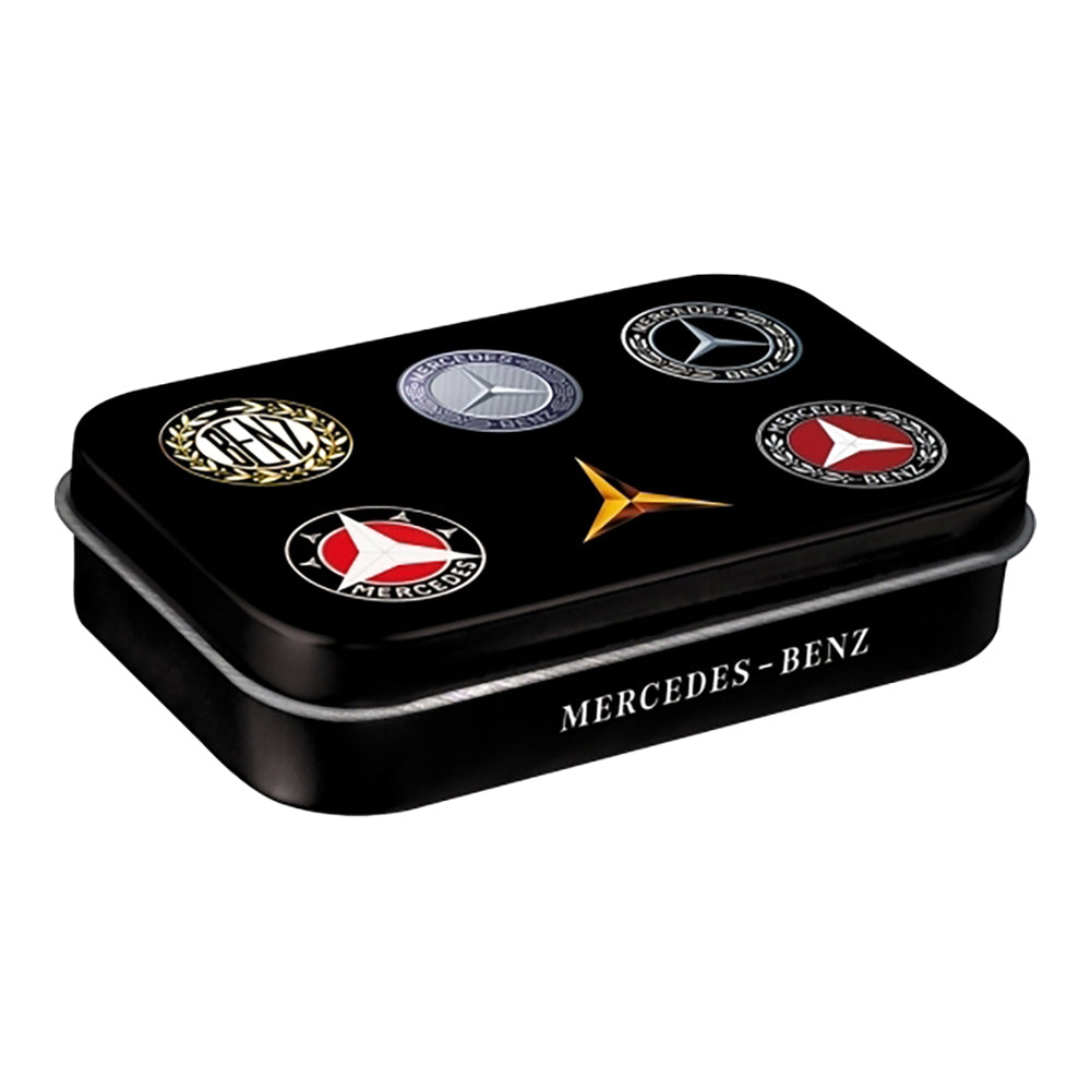 5182112-nostalgic-art-10cm-mint-tin-box-xl-mercedes-benz-logo-evolution-hard-candy