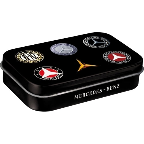 5182112-nostalgic-art-10cm-mint-tin-box-xl-mercedes-benz-logo-evolution-hard-candy