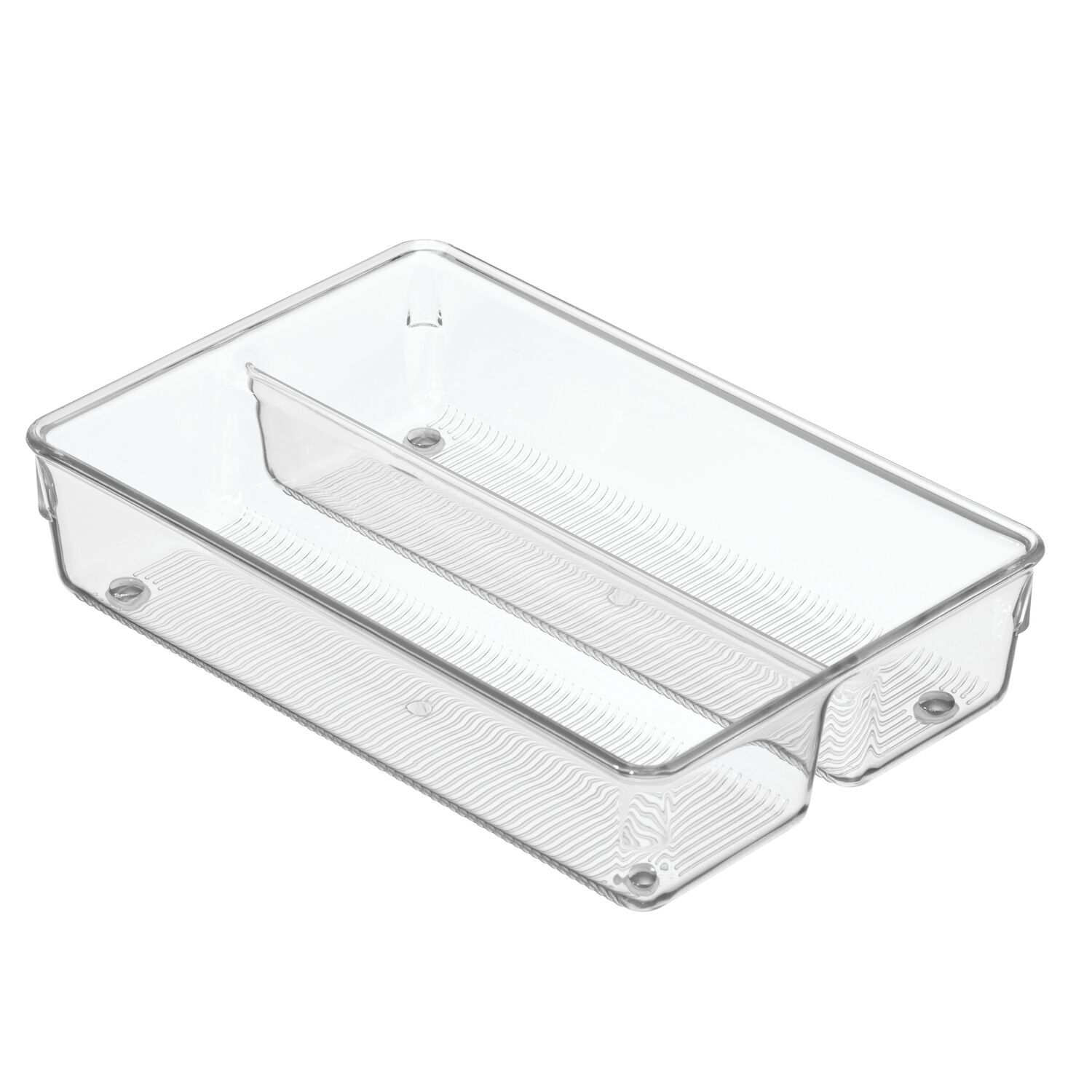 52670-idesign-linus-22-9x15-5cm-twin-drawer-organiser-storage-clear