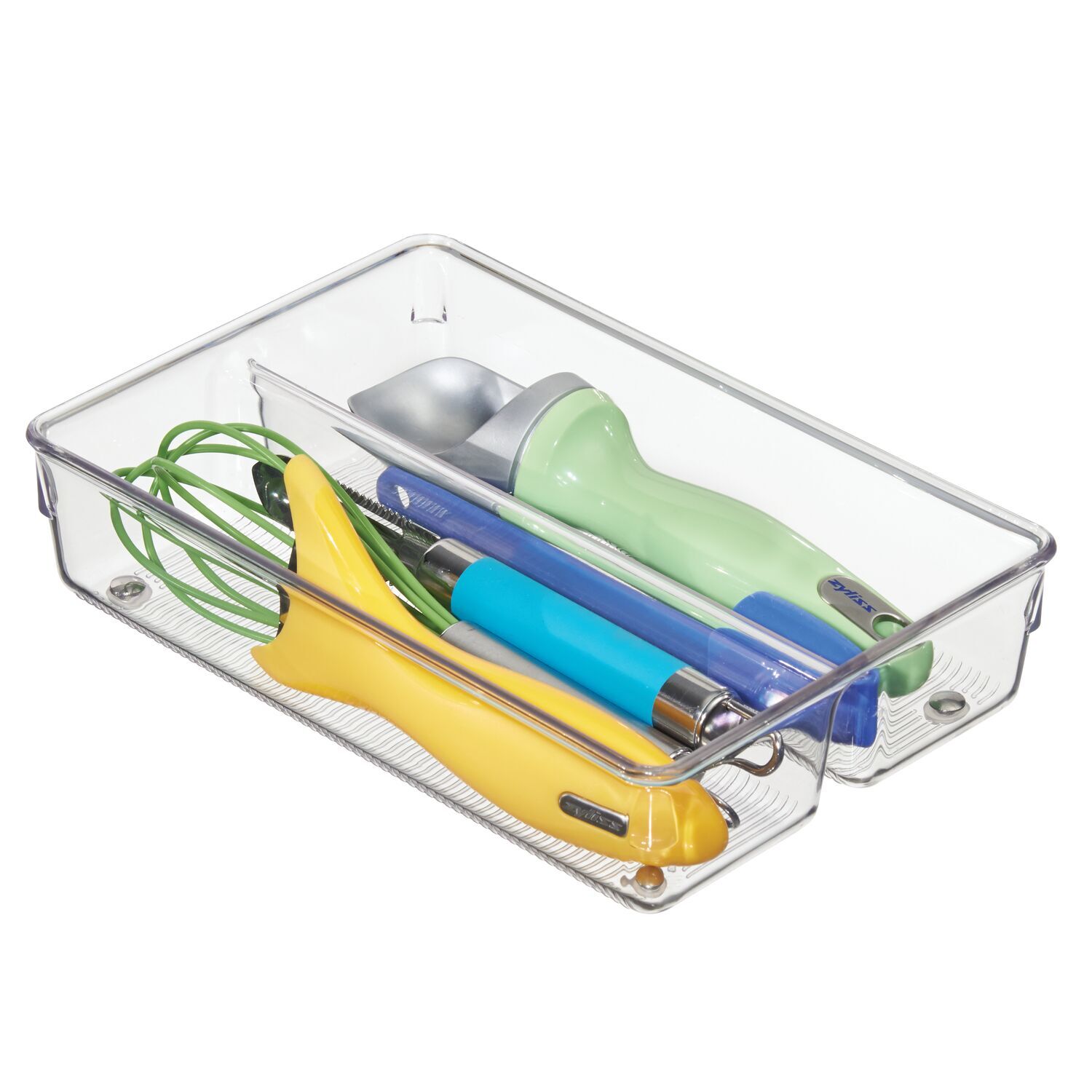 52670-idesign-linus-22-9x15-5cm-twin-drawer-organiser-storage-clear