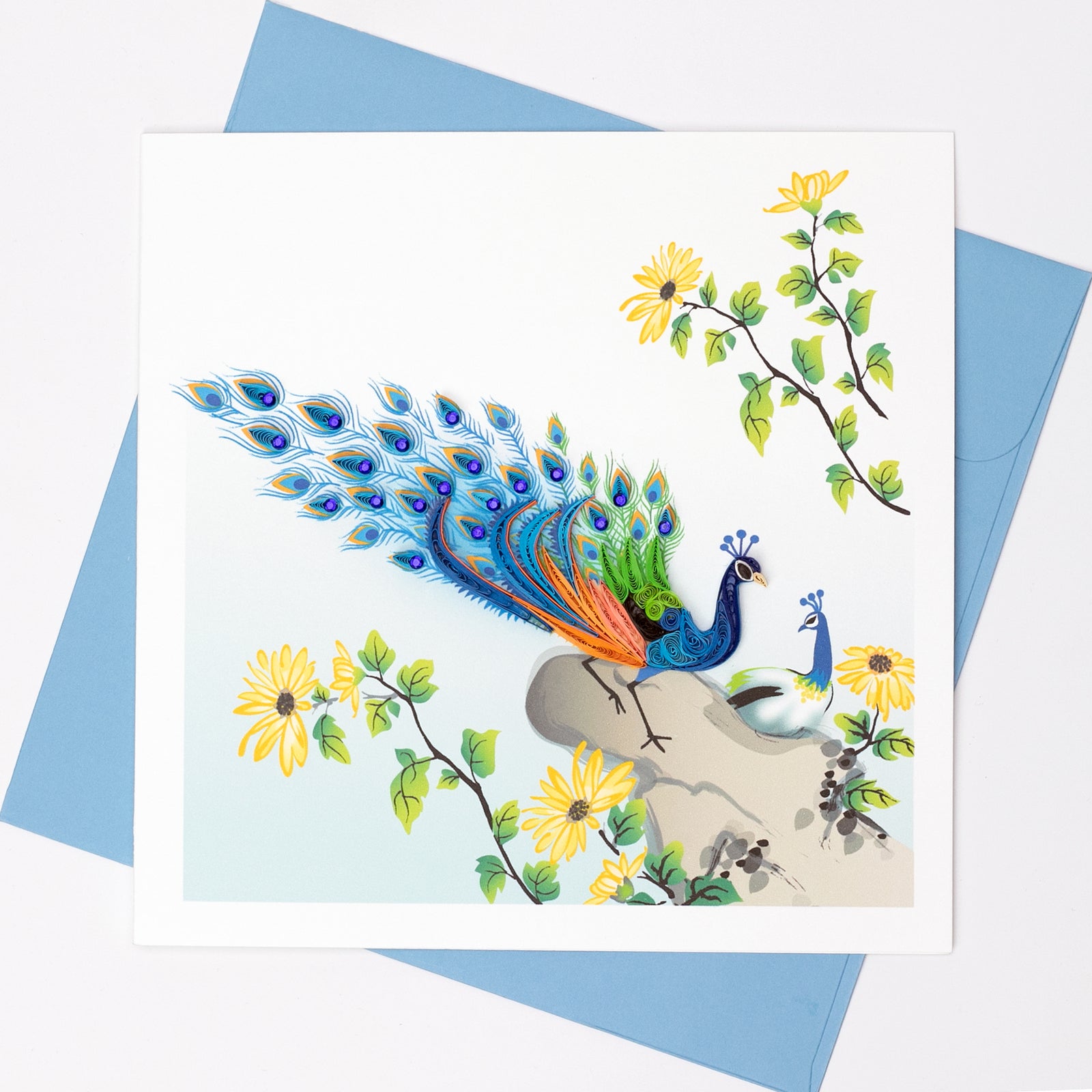 52l026-boyle-handmade-paper-15x15cm-quilled-greeting-card-peacock