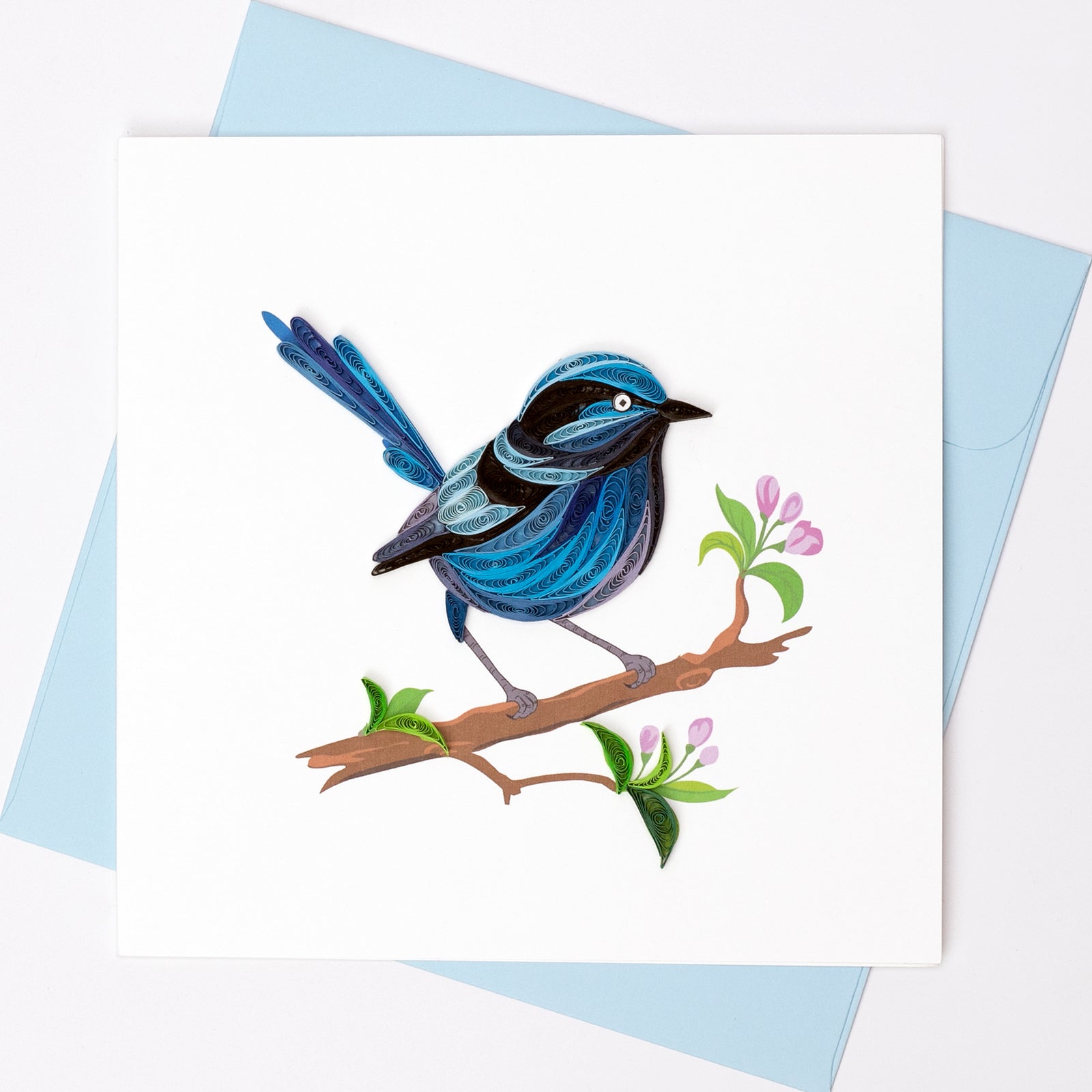 52l050-boyle-handmade-paper-15x15cm-greeting-card-western-australian-blue-wren