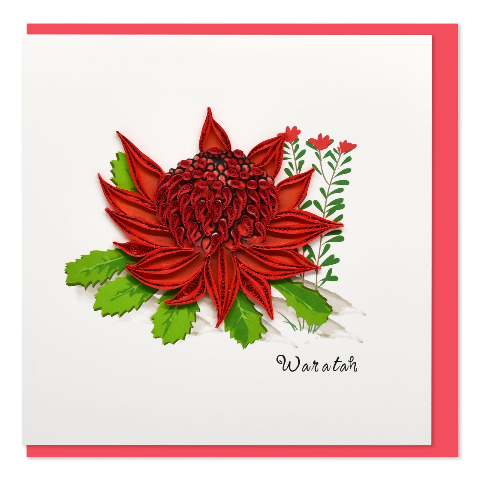 52l068-boyle-handmade-paper-15x15cm-quilled-greeting-card-waratah-flower