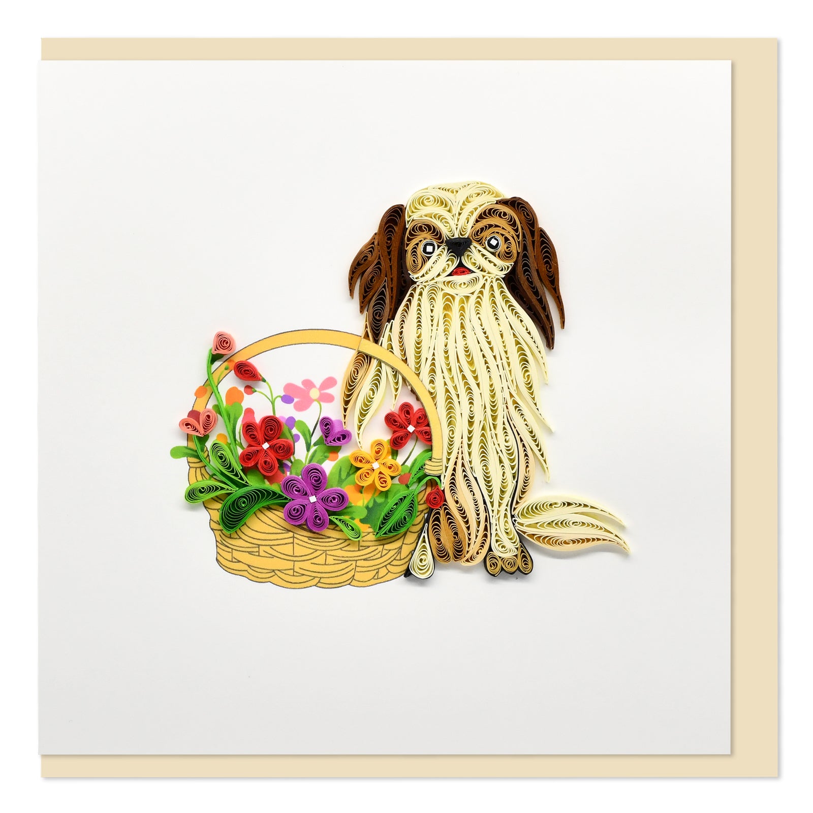 52l136-boyle-handmade-paper-15x15cm-greeting-card-puppy-dog-w-flower-basket