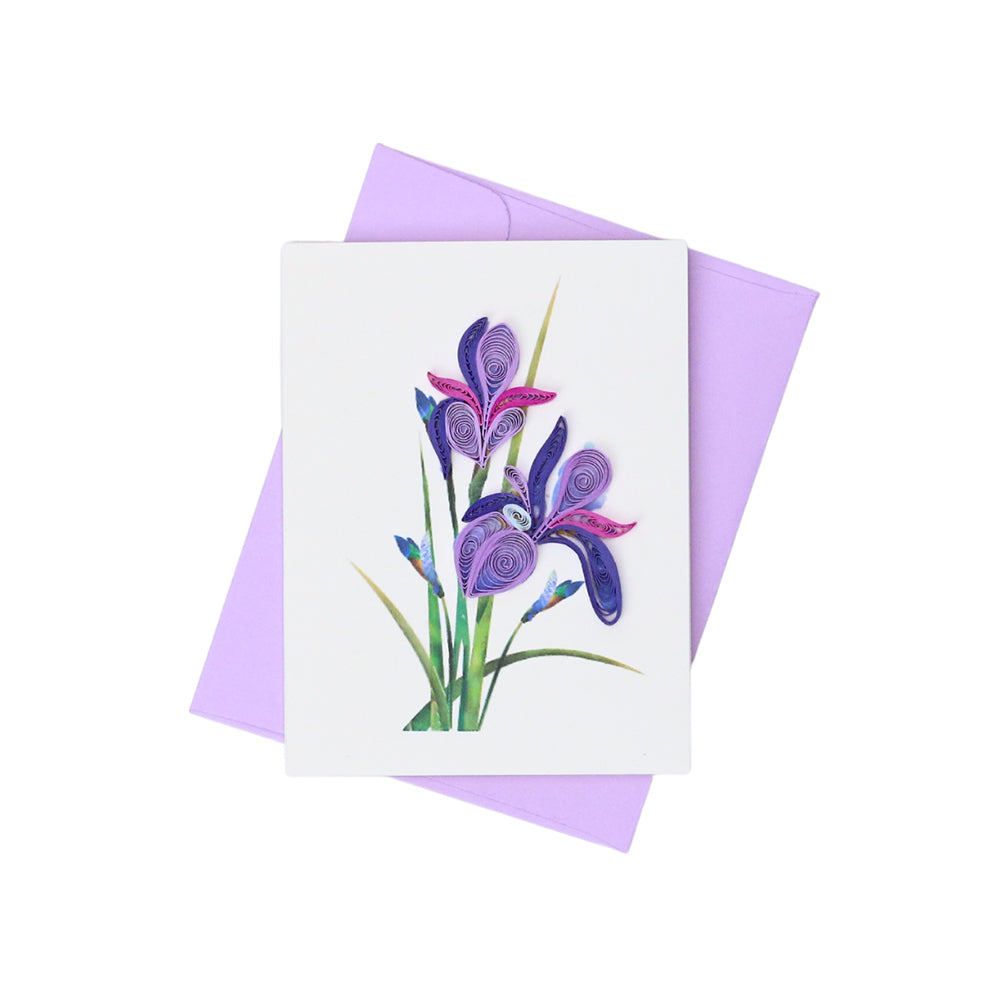52m027-boyle-quilled-8-5cm-greeting-card-irises-purple