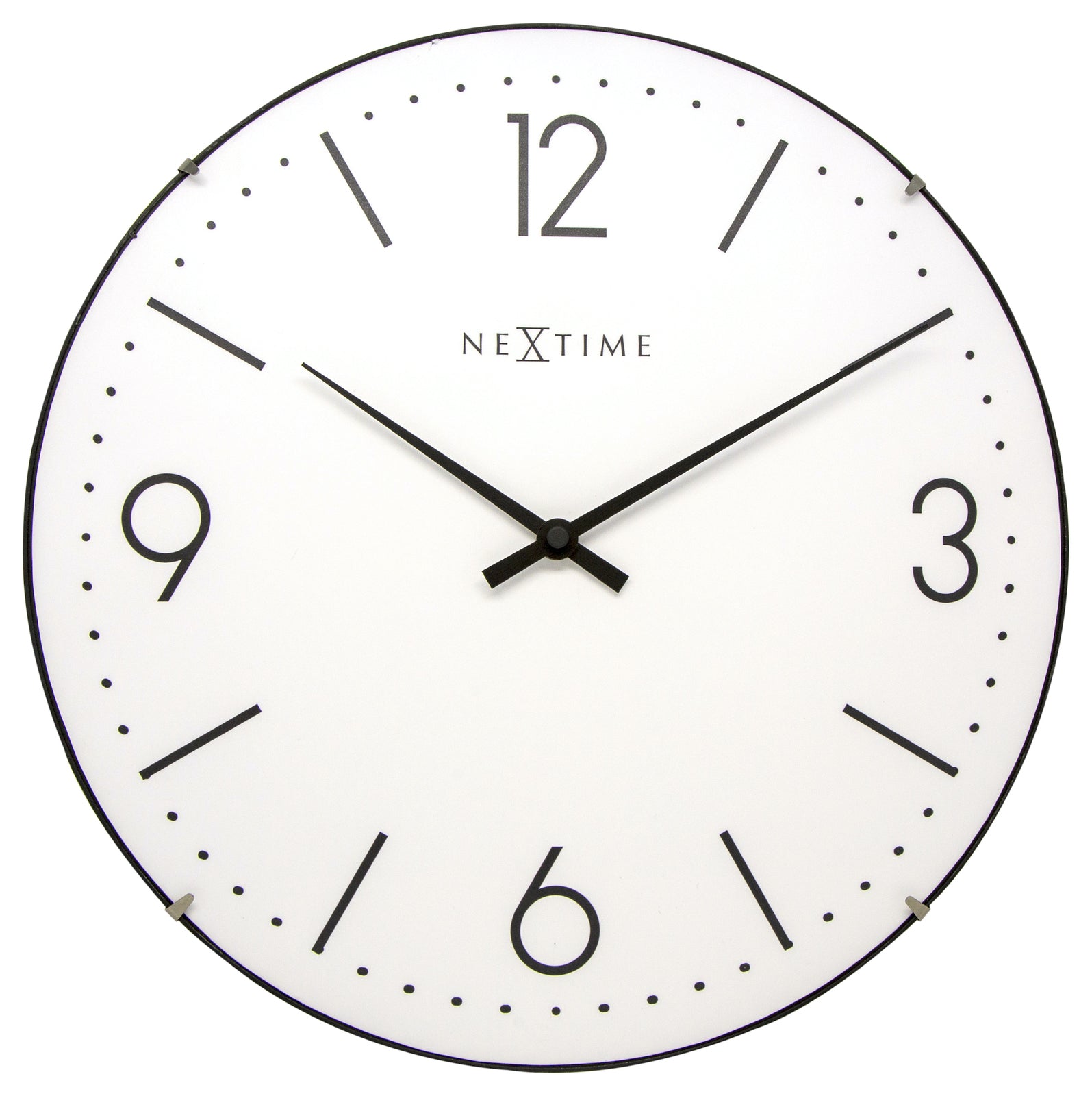 573157wi-nextime-basic-dome-35cm-hanging-wall-clock-analogue-white