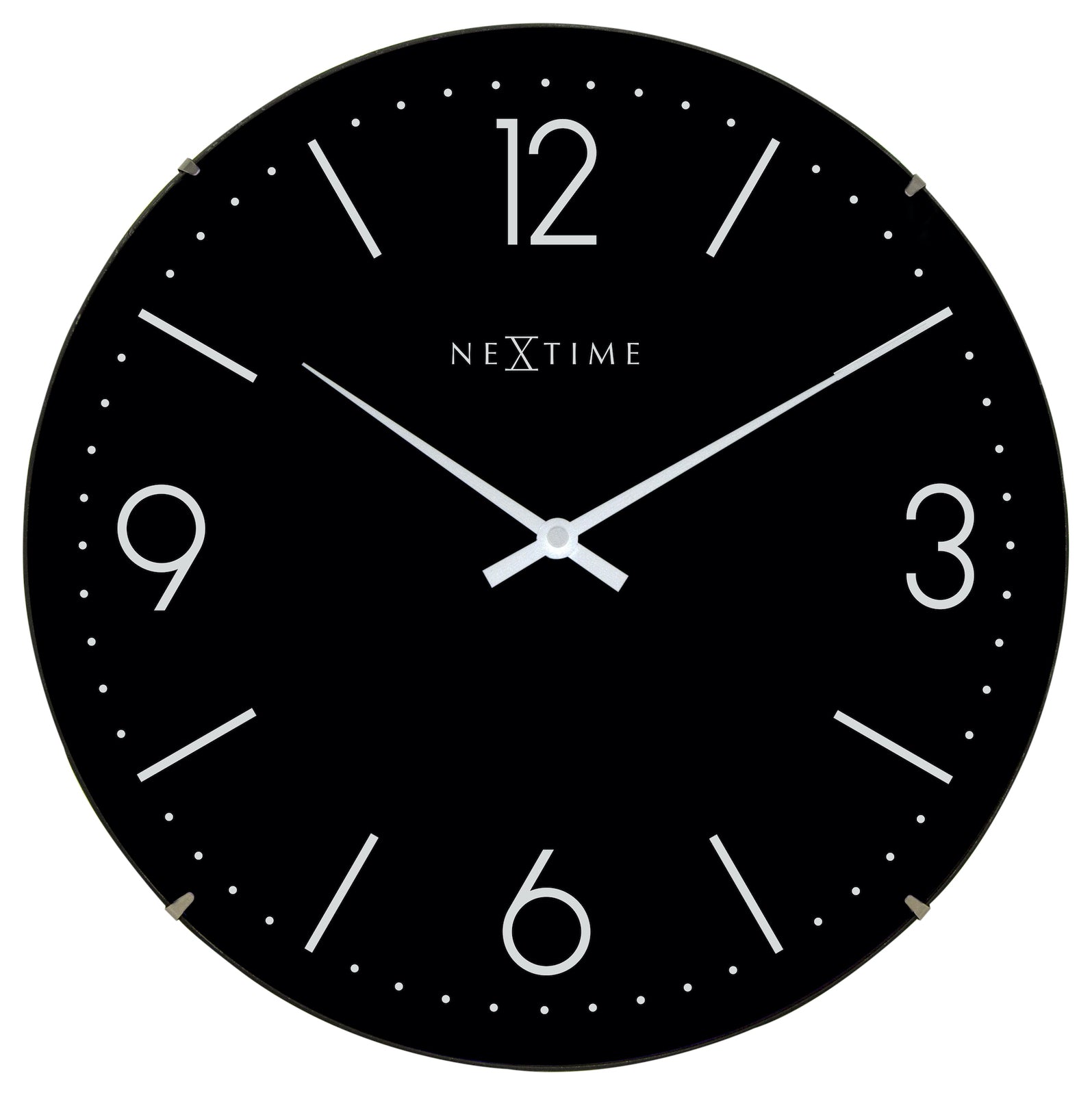 573157zw-nextime-basic-dome-35cm-hanging-wall-clock-analogue-black