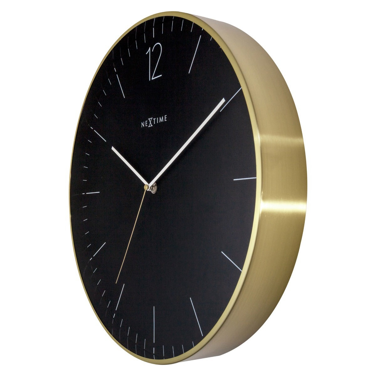 573258zw-nextime-very-essential-40cm-analogue-wall-clock-black-gold