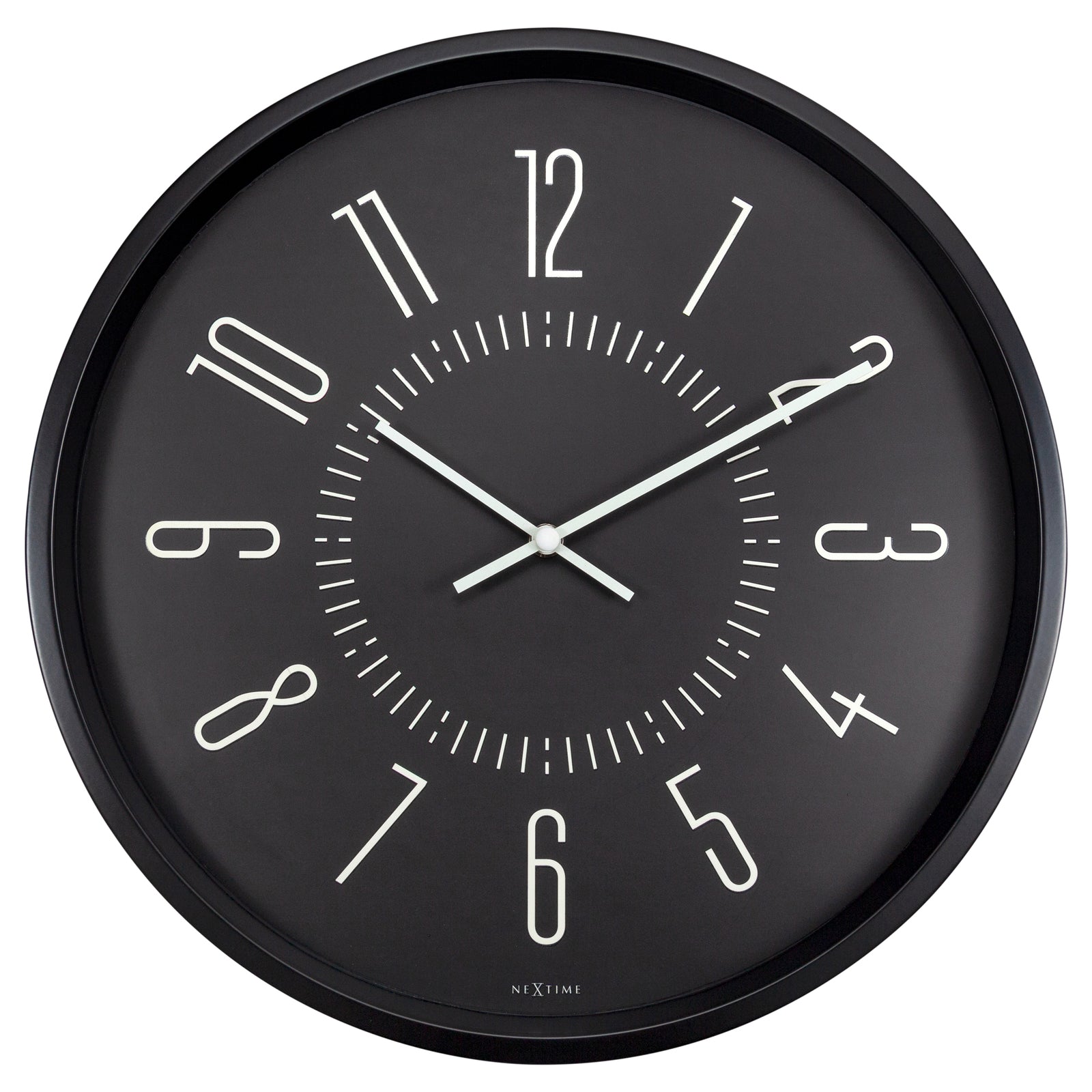 573261zw-nextime-luminous-analogue-round-35cm-wall-clock-black