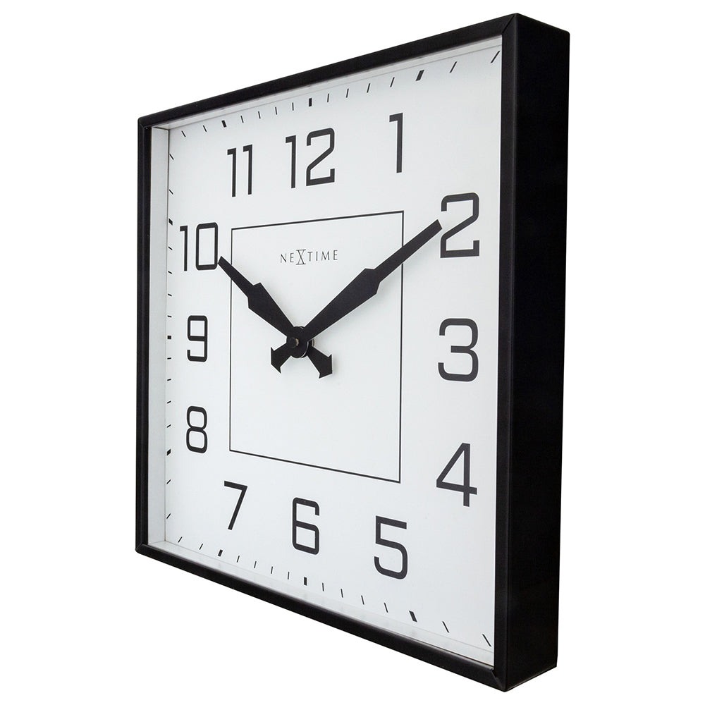 573294ar-nextime-be-square-silent-non-ticking-35x35cm-metal-wall-clock