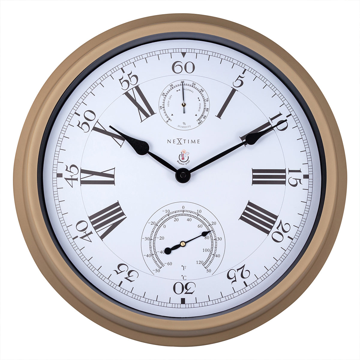 574305br-nextime-40-5cm-hyacinth-thermometer-hygrometer-outdoor-wall-clock-brown