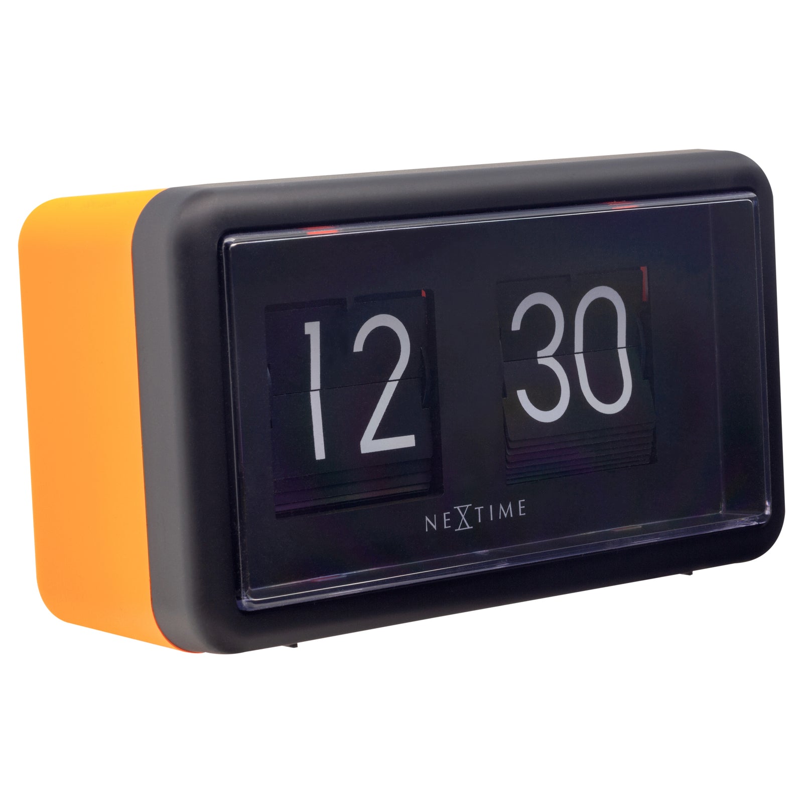 575228or-nextime-small-18cm-flip-clock-desk-wall-rectangle-black-orange