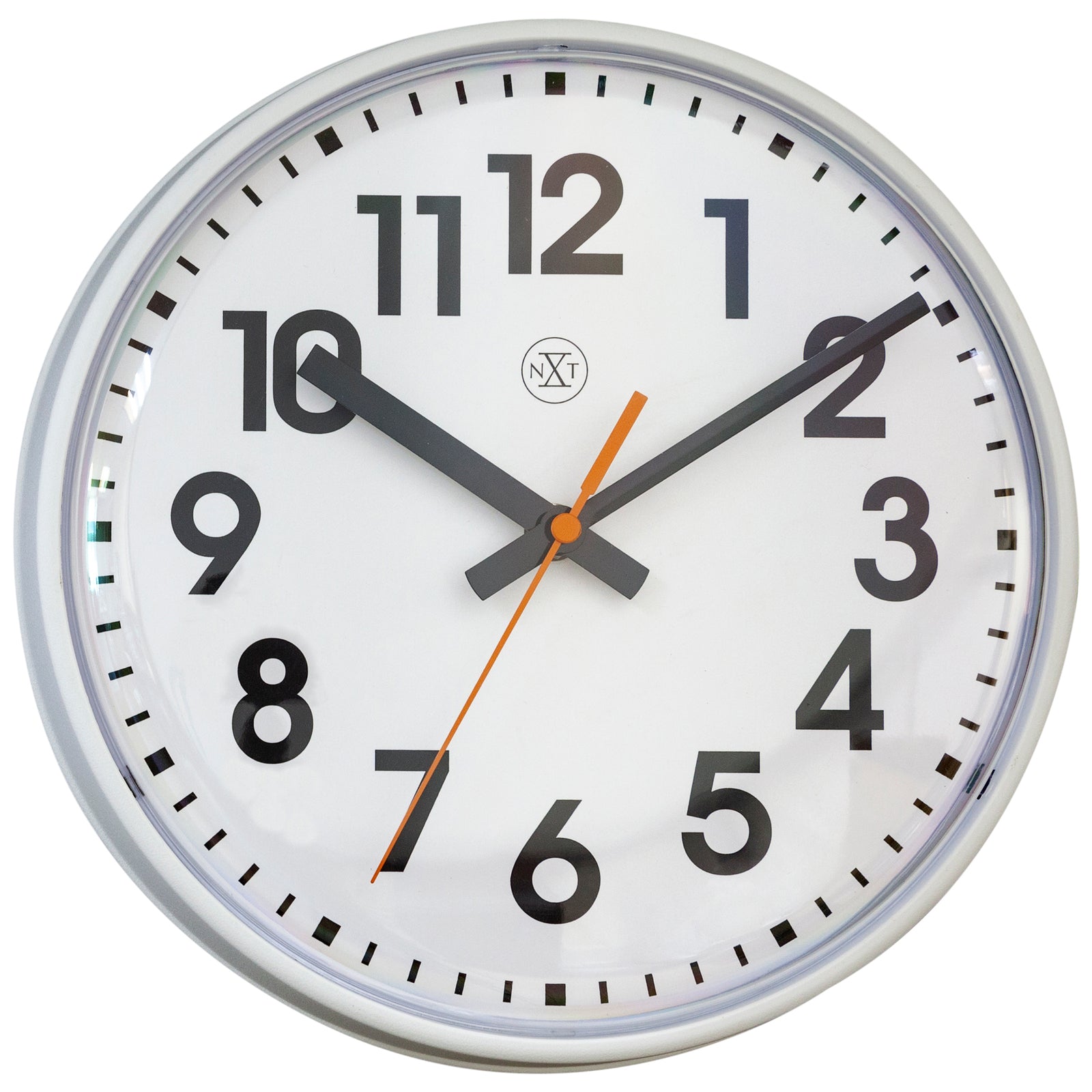 577367wi-nextime-peter-plastic-analogue-26cm-wall-clock-white