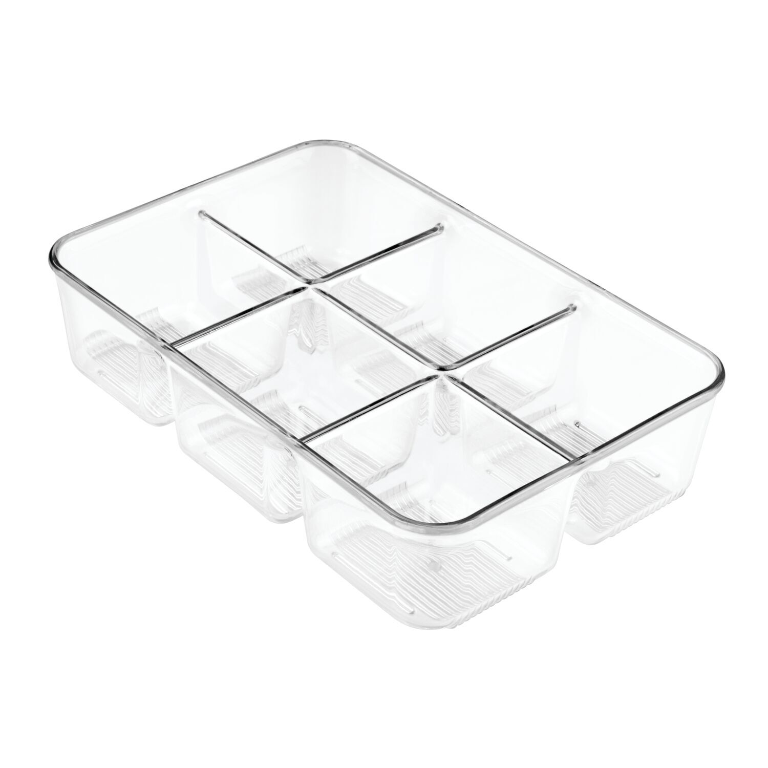 59930-idesign-linus-24x16-5cm-6-compartment-packet-storage-clear