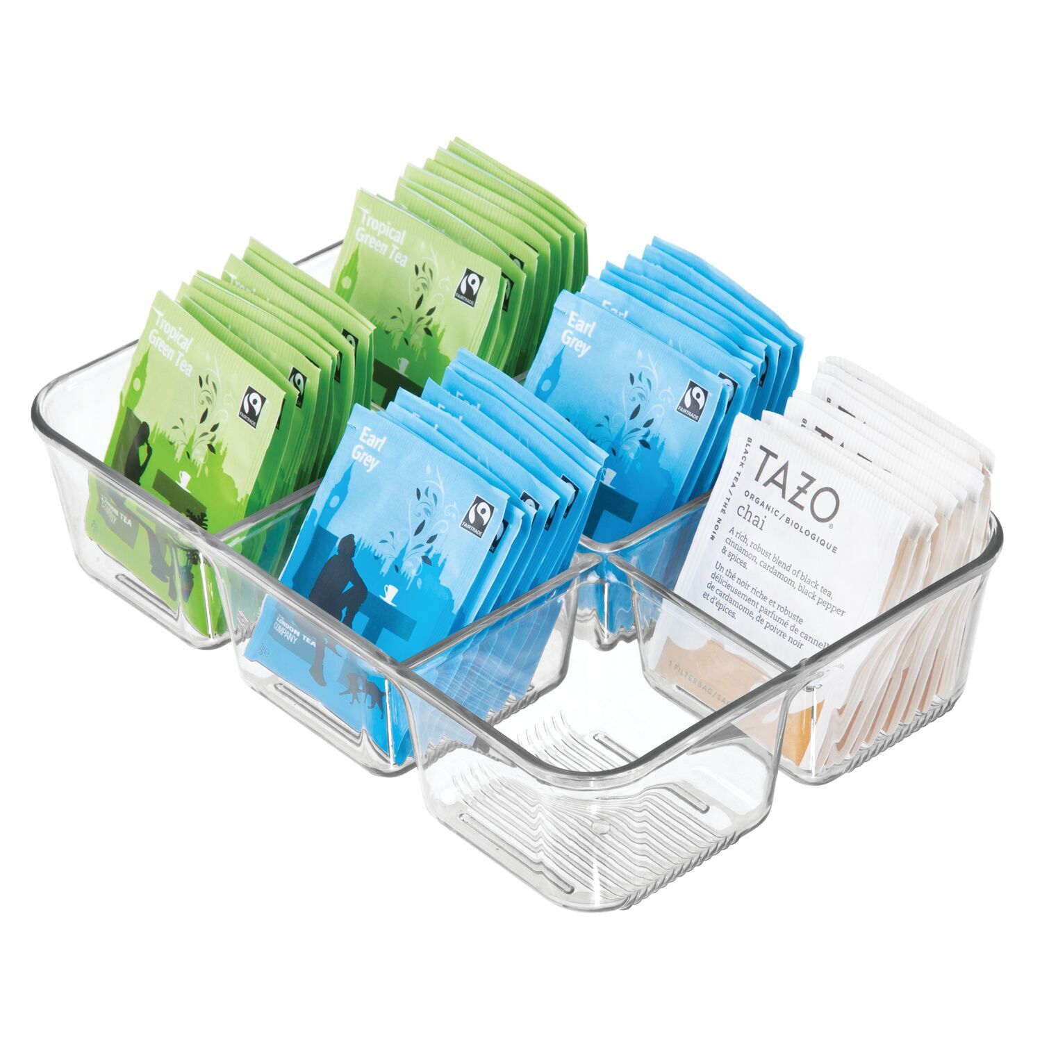 59930-idesign-linus-24x16-5cm-6-compartment-packet-storage-clear