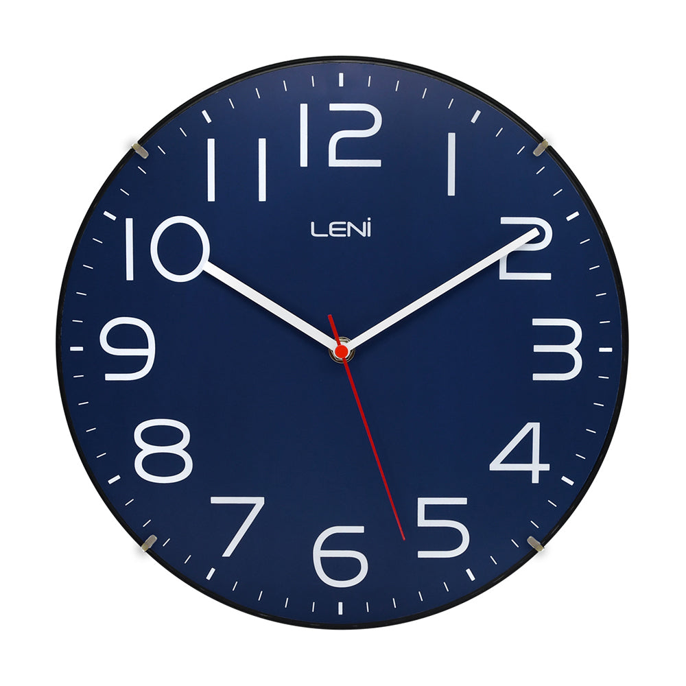 62023nav-leni-classic-analogue-round-hanging-wall-clock-navy-30cm