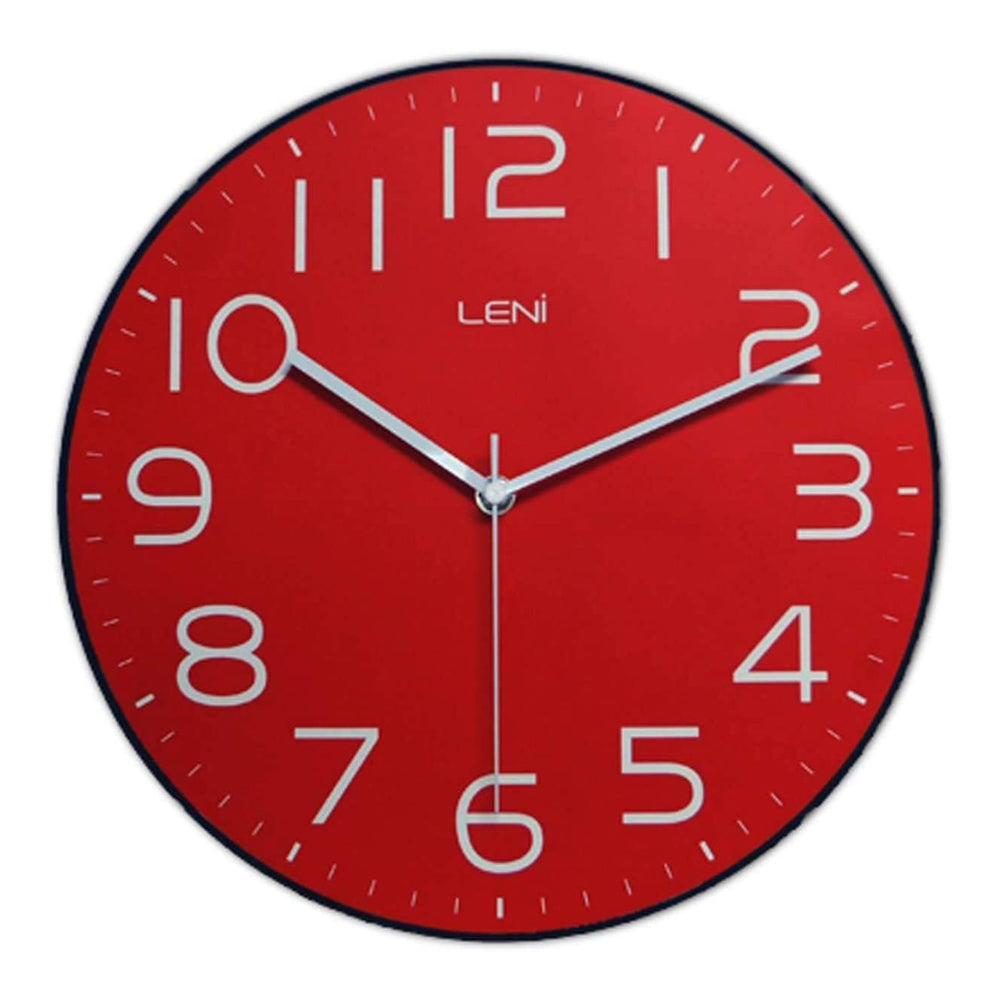 62023red-leni-30cm-classic-wall-clock-red