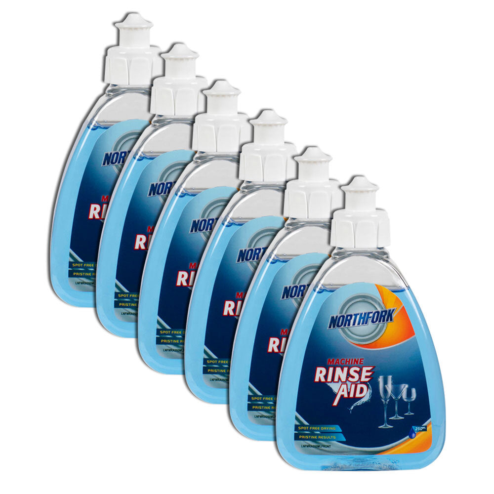631063800-6pk-northfork-250ml-liquid-machine-rinse-aid-dishwashing-soap