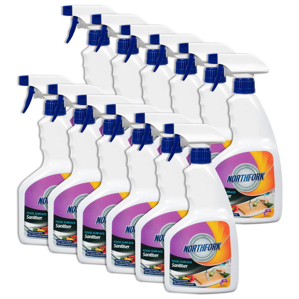 631090400-12pk-northfork-750ml-food-surface-sanitiser-liquid-spray