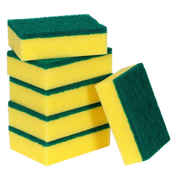 631364800-5x-6pc-northfork-cleaning-sponge-scrubber-pad-w-scourer