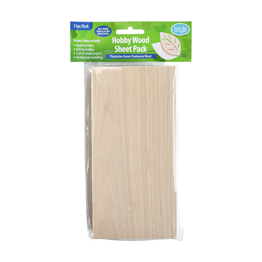 677001-11pc-boyle-hobby-craft-diy-hobby-wood-sheet-pack