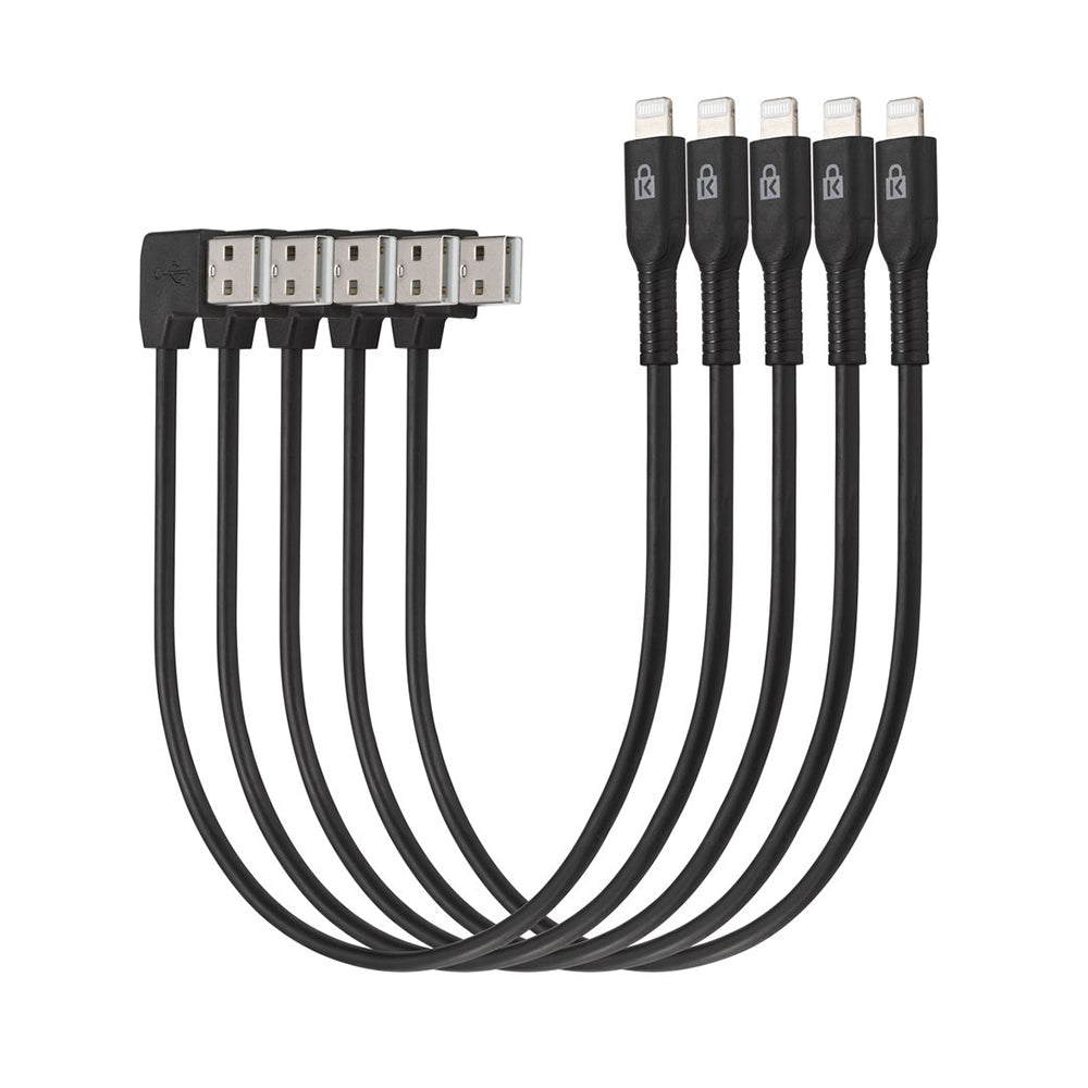 67864-5pk-kensington-28-5cm-charge-sync-lightning-cable-mfi-certified-for-iphone-13-12-black