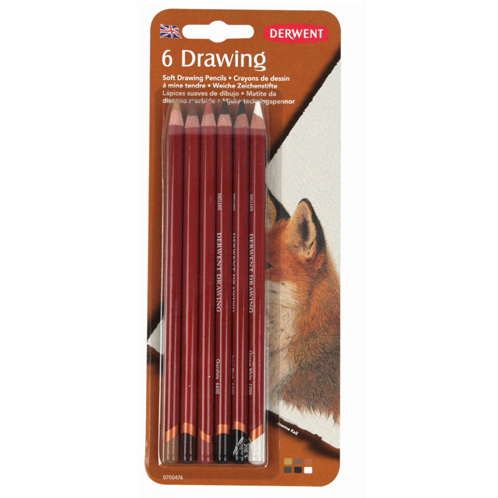 700476-6pc-derwent-academy-soft-drawing-pencils