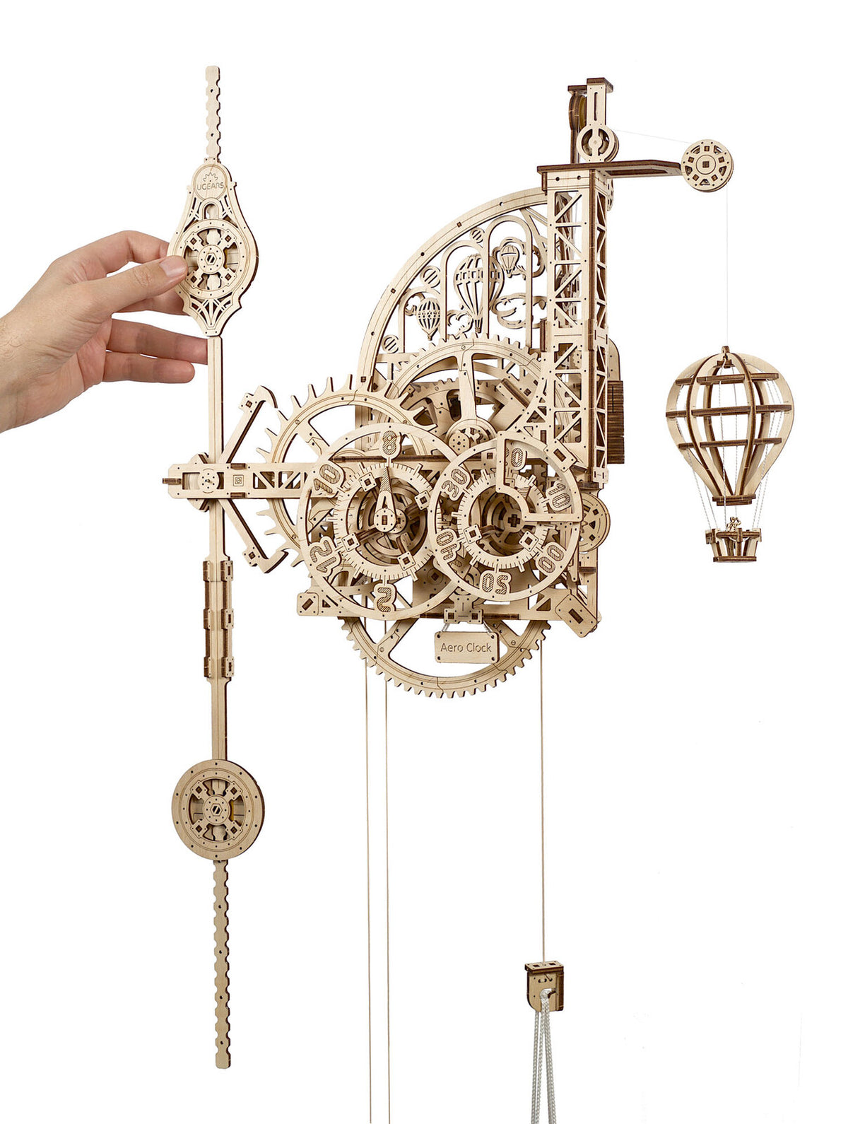 70154-ugears-aero-clock-mechanical-diy-wooden-3d-puzzle-320pc