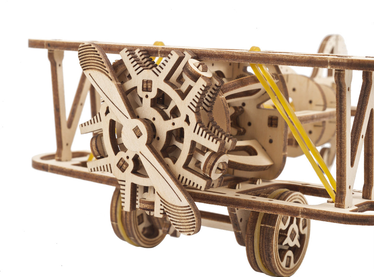 70159-ugears-mini-biplane-mechanical-diy-wooden-3d-puzzle-84pc