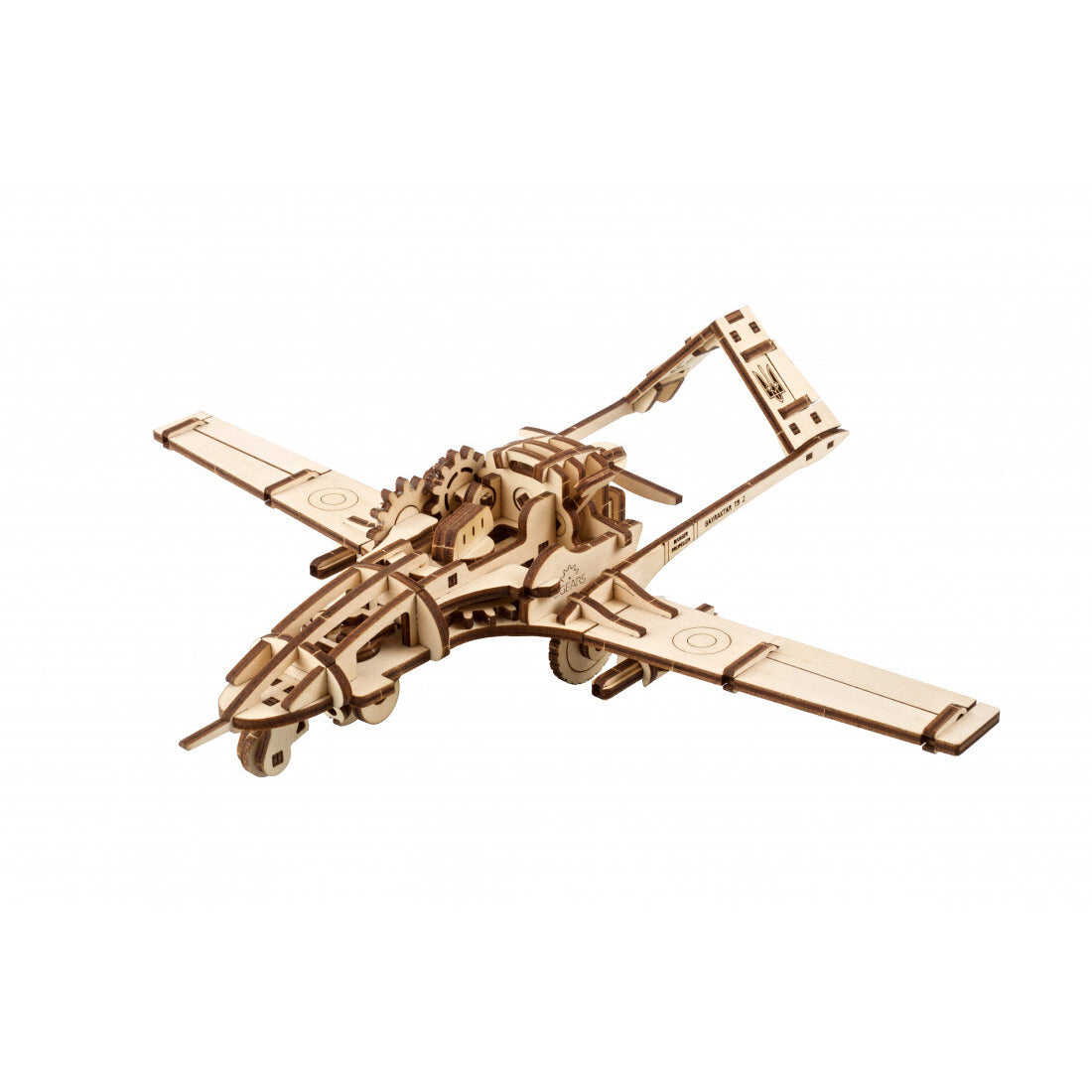 70189-ugears-bayraktar-tb2-combat-drone-wooden-3d-puzzle-12pc