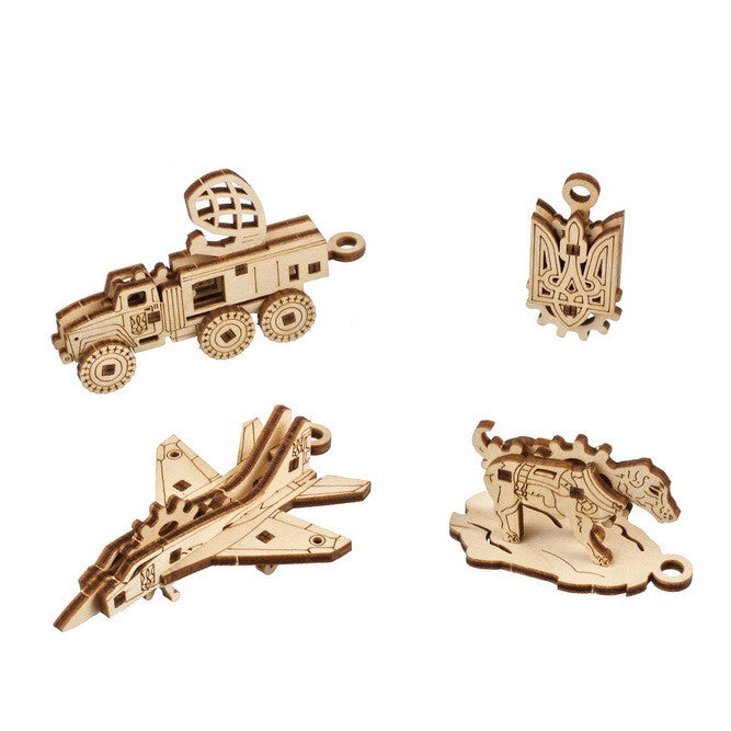 70197-u-fidgets-bravery-mechanical-diy-wooden-3d-puzzle-4pc