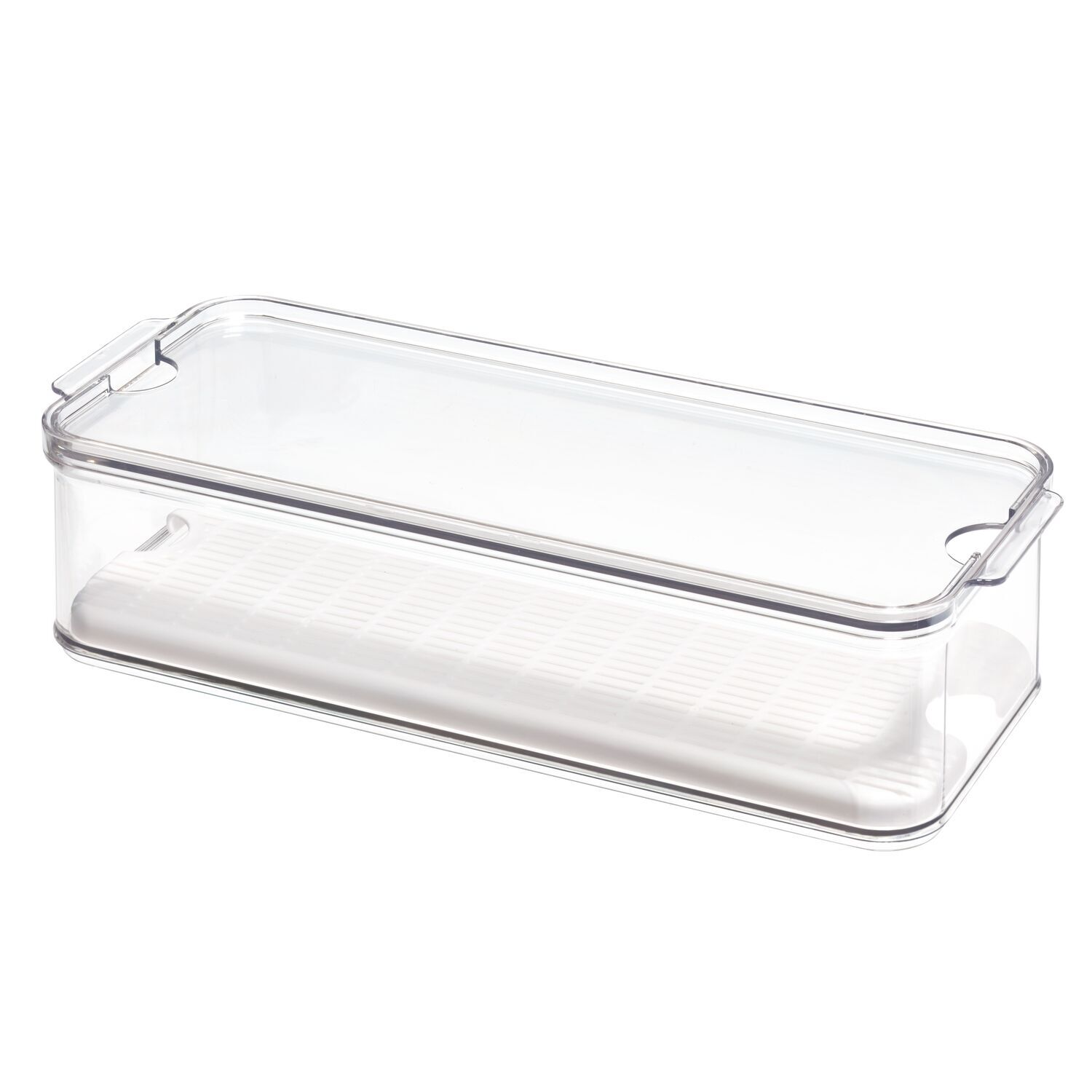 71340-idesign-crisp-40x16cm-produce-holder-bin-organiser-w-lid-clear