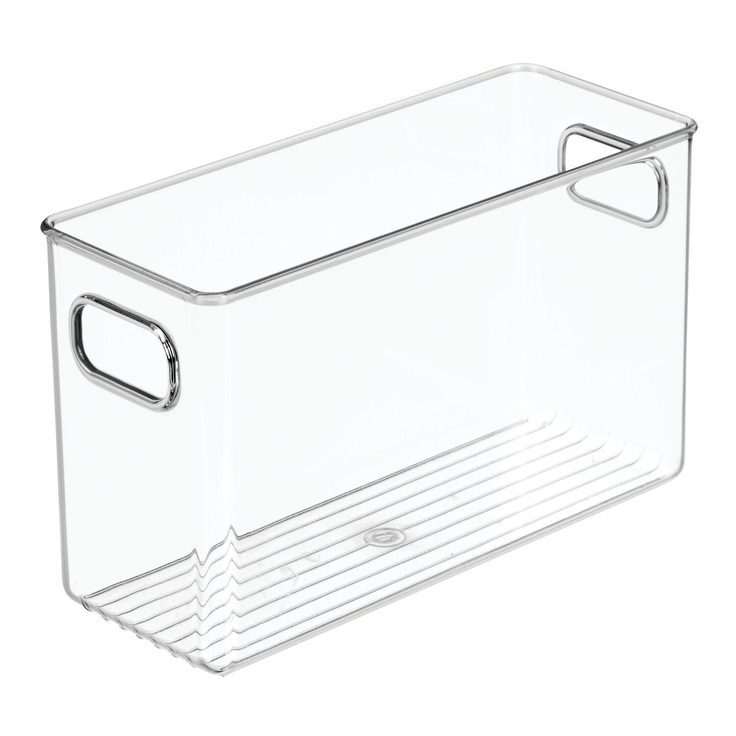 71630-idesign-25-5x15cm-fridge-pantry-storage-organiser-bin-w-handles-clear