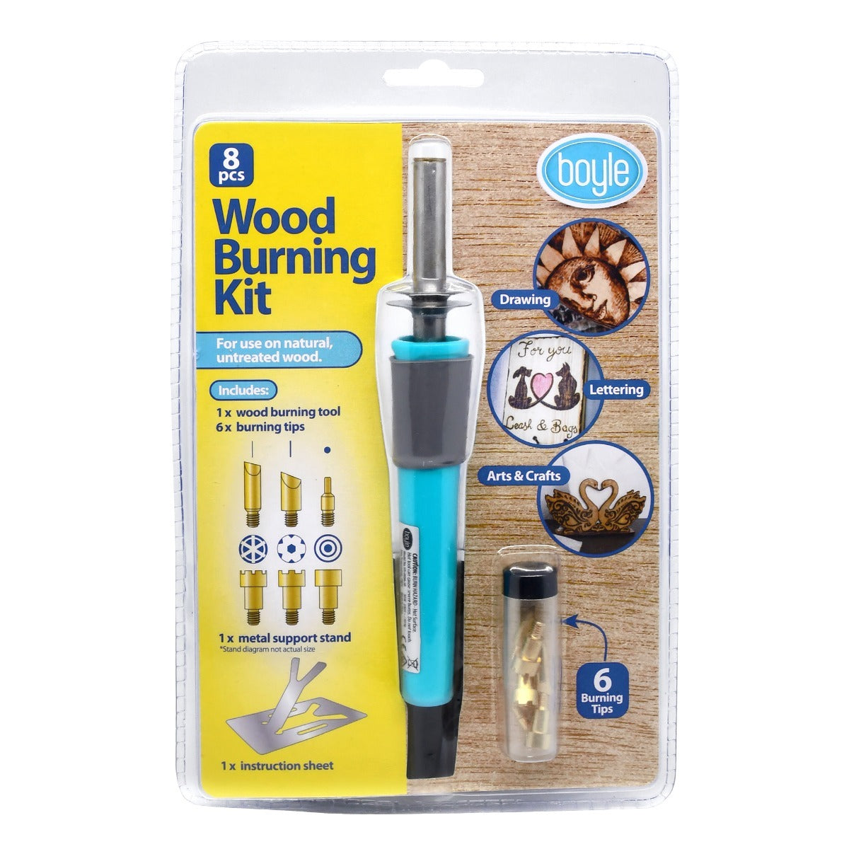 75002-boyle-wood-burning-pen-tool-pyrography-craft-kit-w-6x-tips