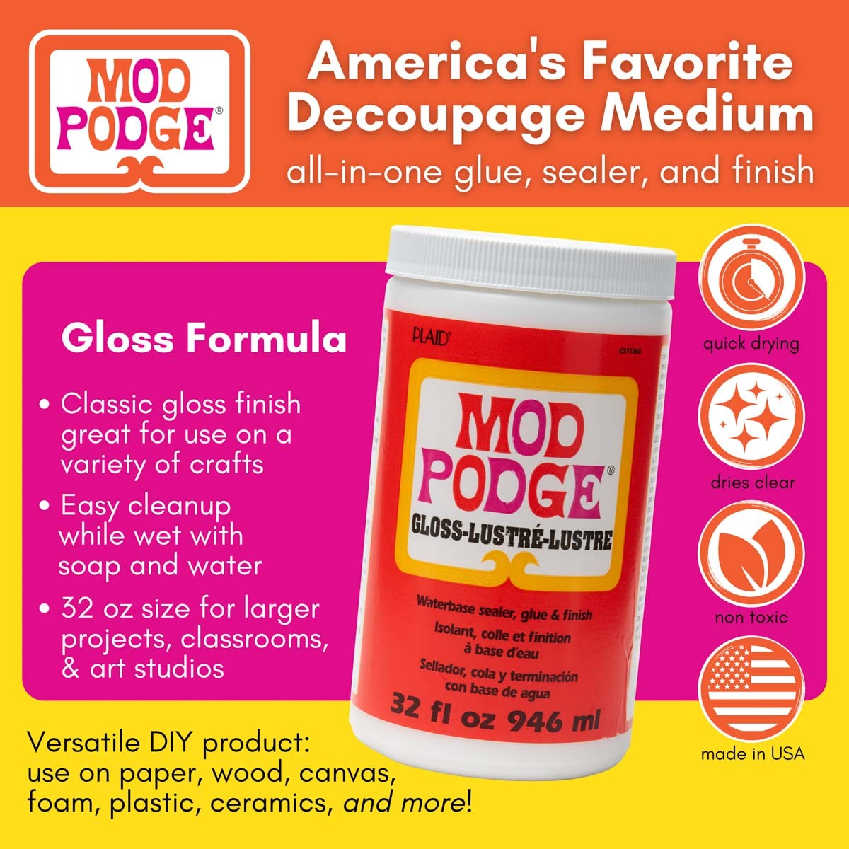 76006-plaid-mod-podge-946ml-all-in-one-sealer-glue-gloss-finish