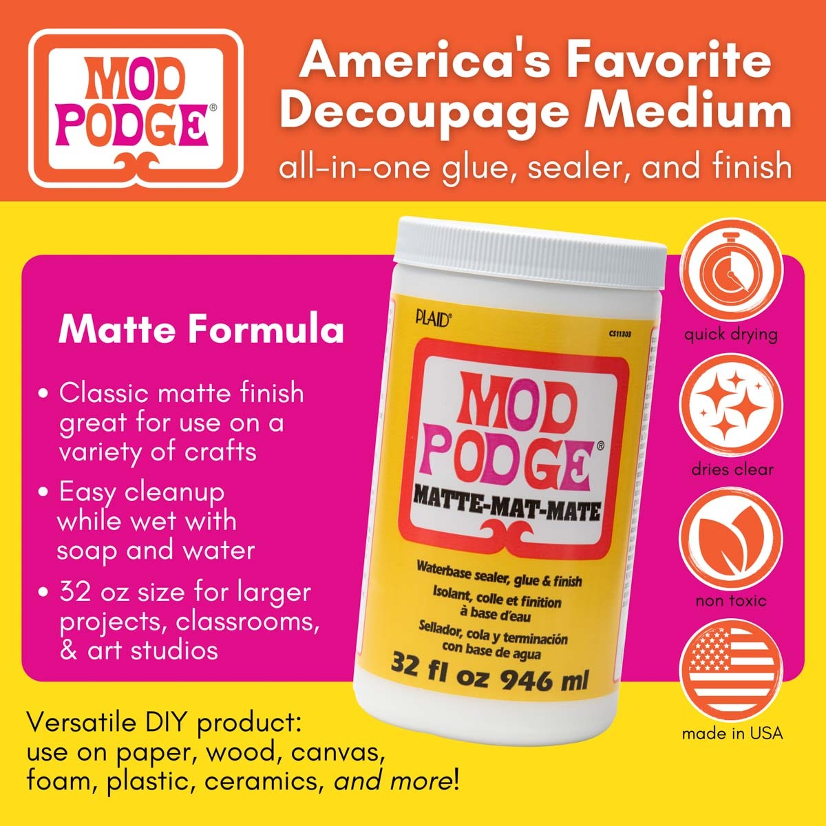 76007-plaid-mod-podge-946ml-all-in-one-sealer-glue-matte-finish