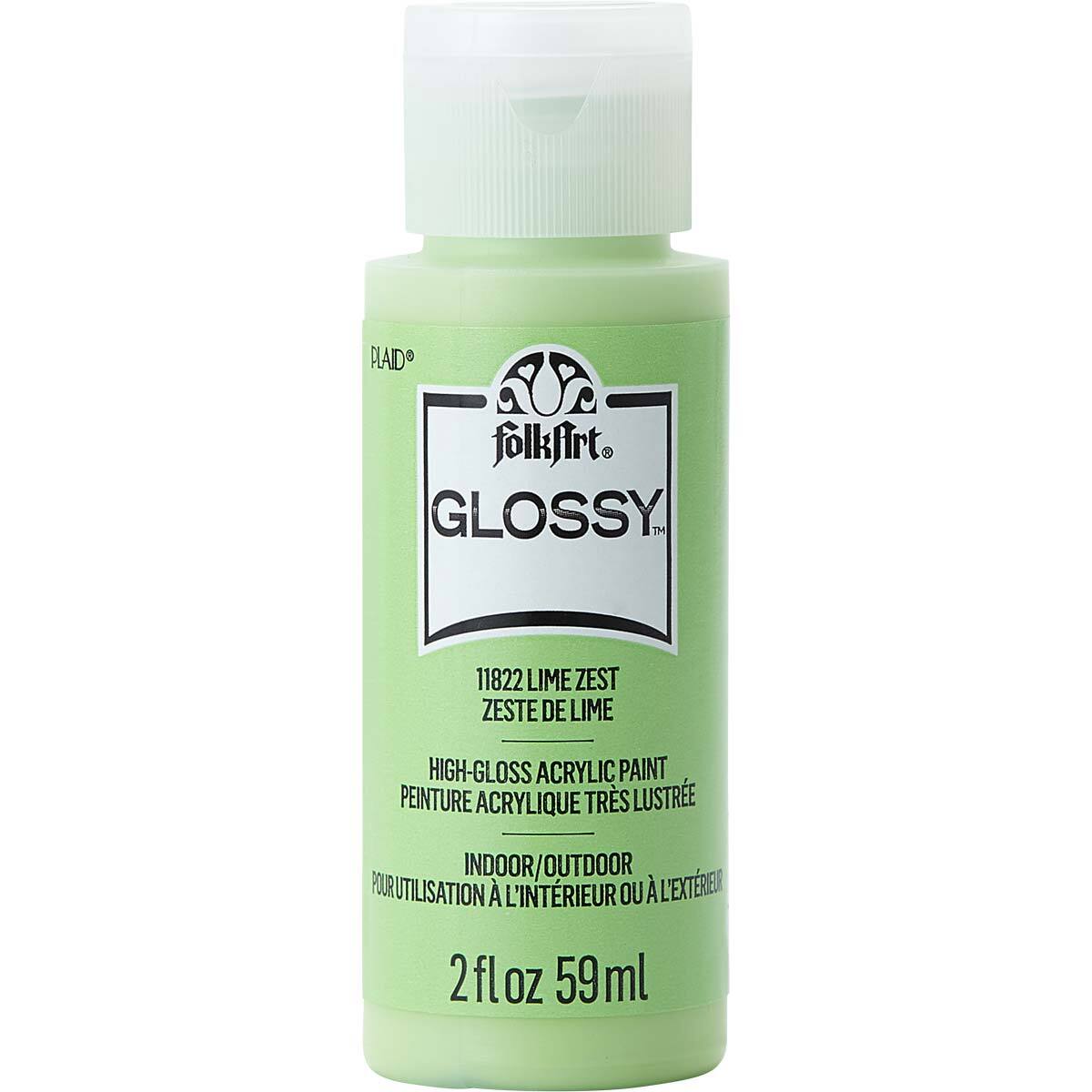 7611822-plaid-folkart-59ml-glossy-art-acrylic-paint-lime-zest