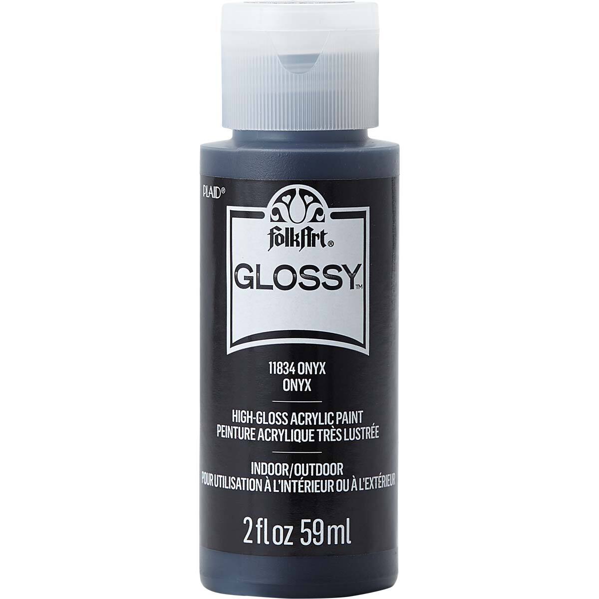 7611834-plaid-folkart-59ml-glossy-art-acrylic-paint-onyx