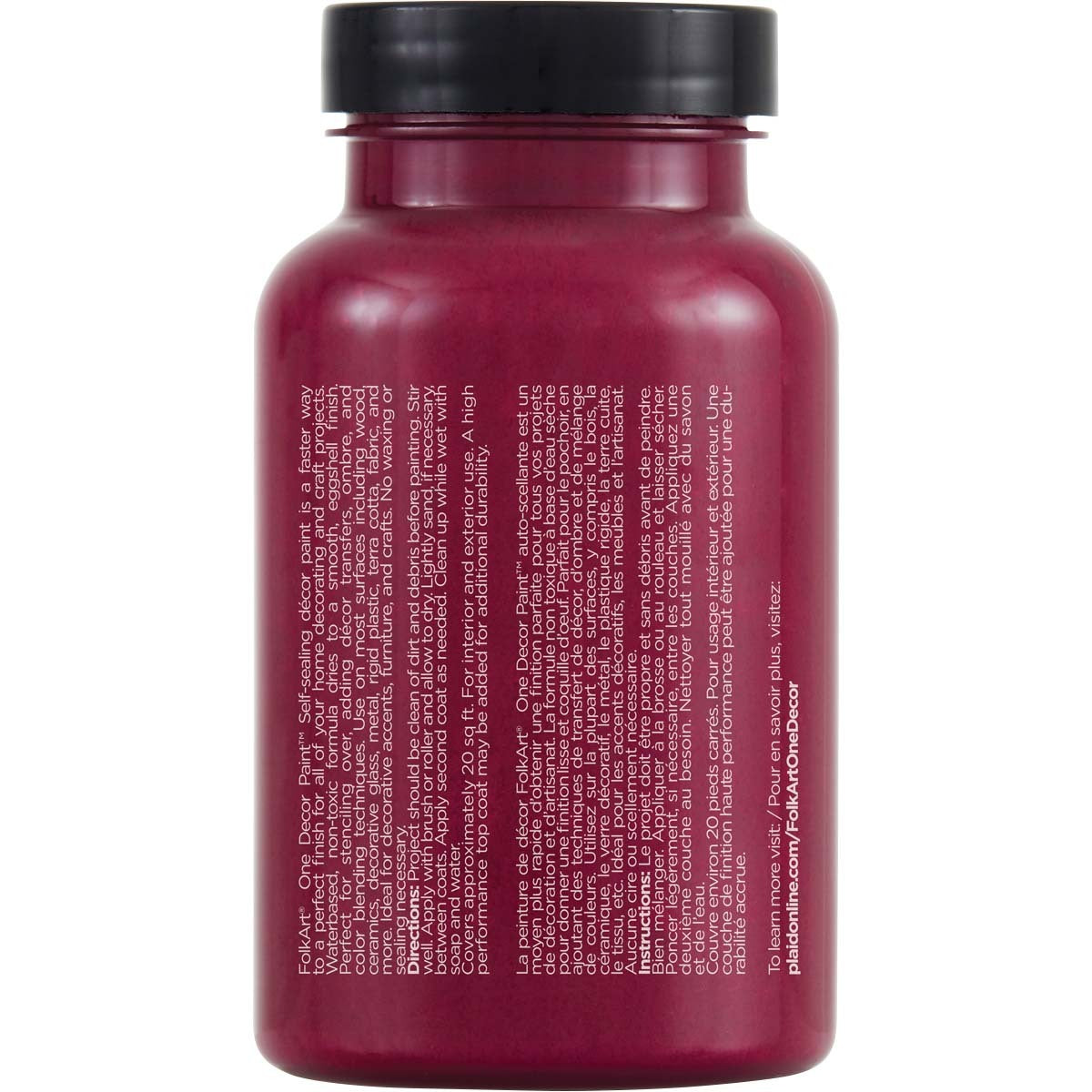 7636057-plaid-folkart-236ml-one-decor-paint-eggshell-finish-cranberry