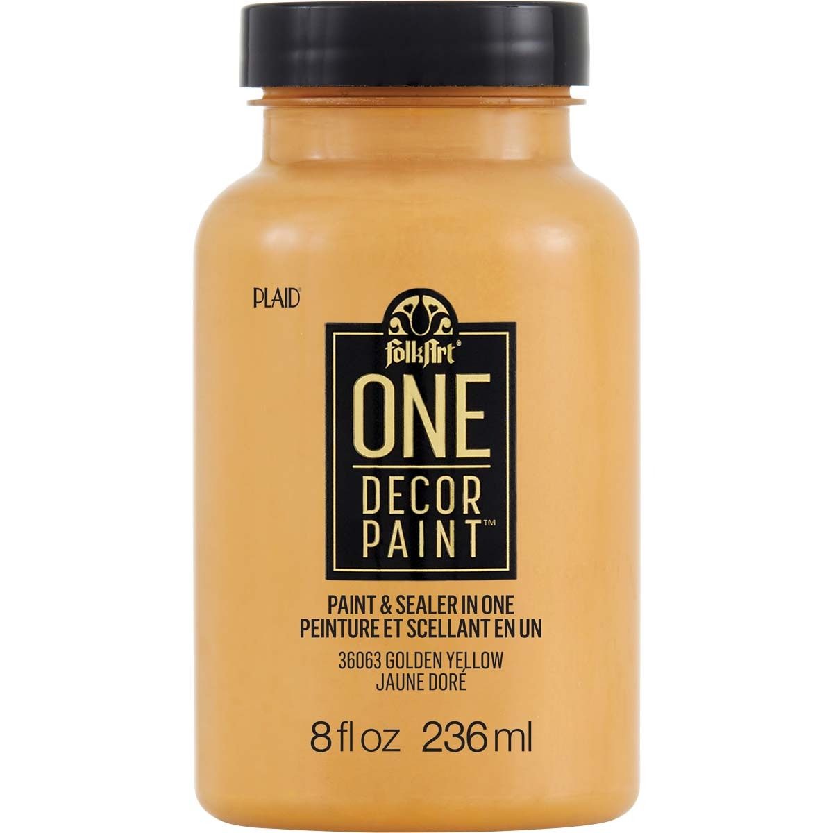 7636063-plaid-folkart-236ml-one-decor-paint-eggshell-finish-golden-yellow