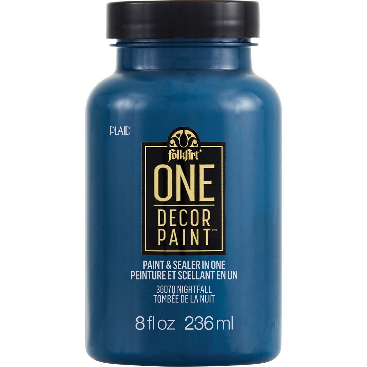 7636070-plaid-folkart-236ml-one-decor-paint-eggshell-finish-nightfall