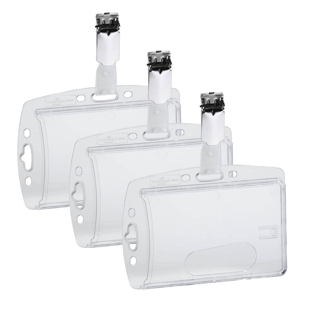 800519-25pk-durable-5x8cm-security-pass-card-holder-w-clip