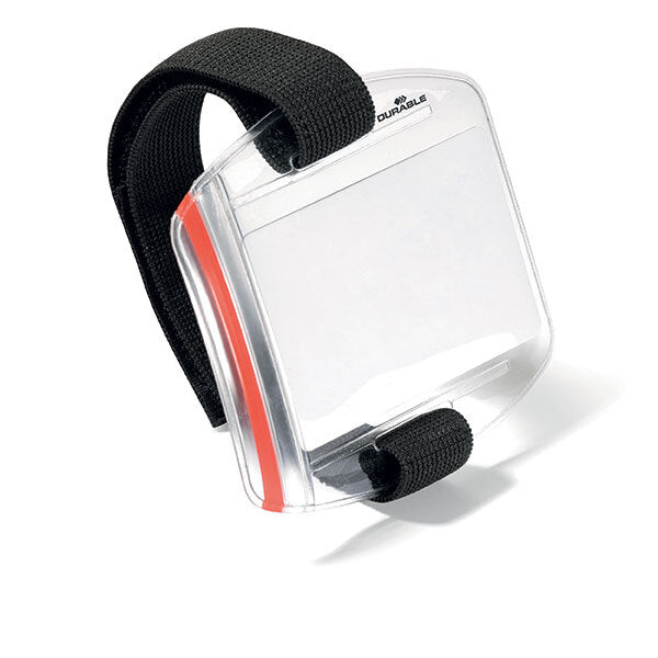 841419-10pk-durable-plastic-name-badge-card-holder-w-arm-band