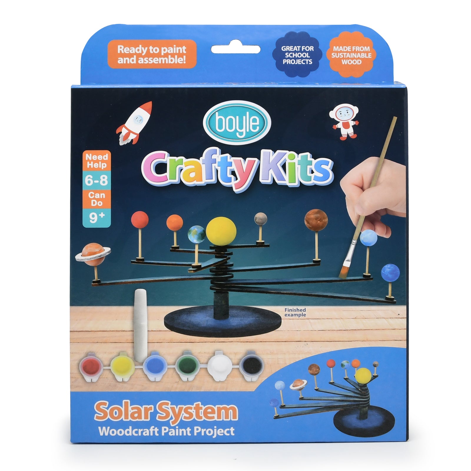 Boyle Crafty Kits 25cm Solar System DIY Paint Kit Kids 6y+