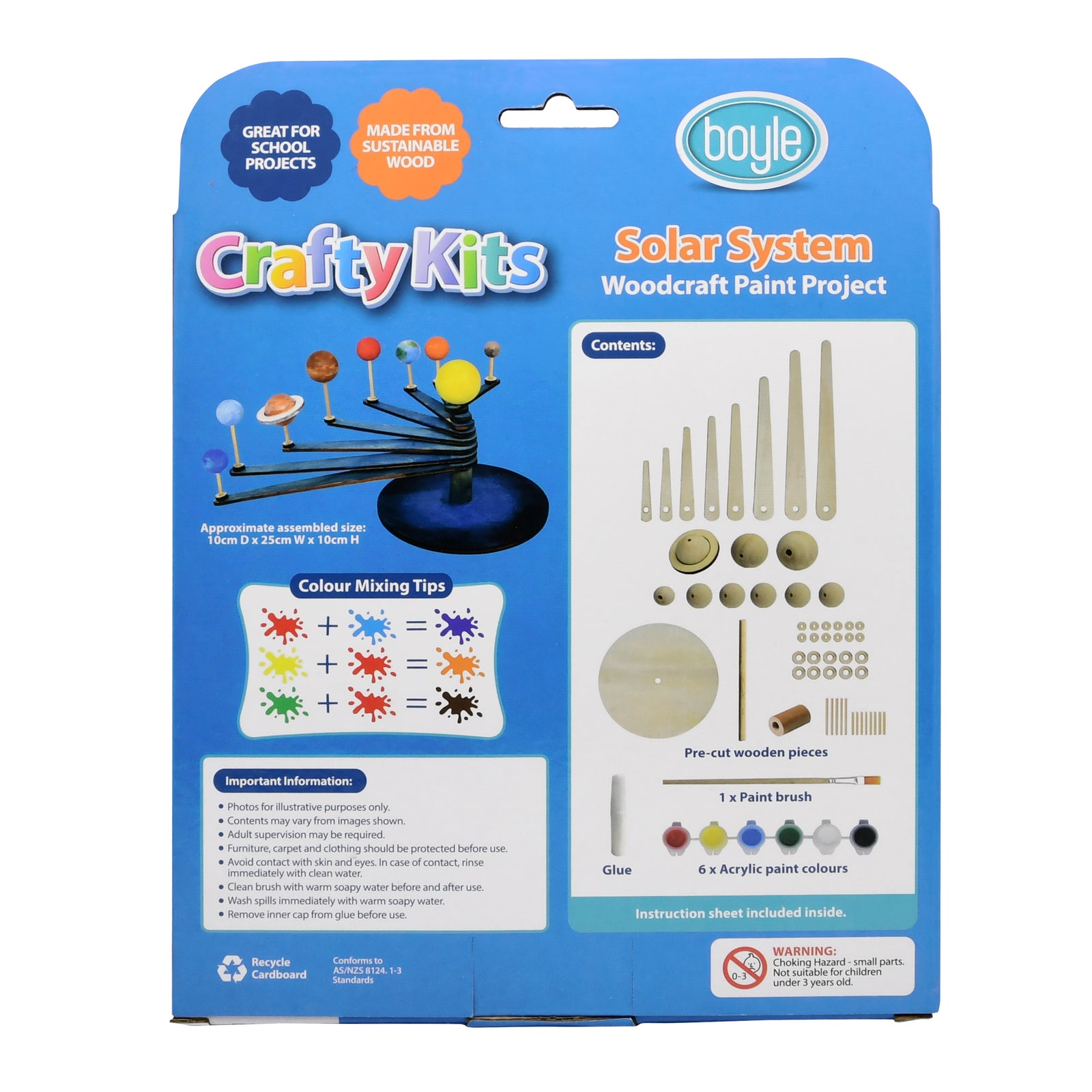 Boyle Crafty Kits 25cm Solar System DIY Paint Kit Kids 6y+